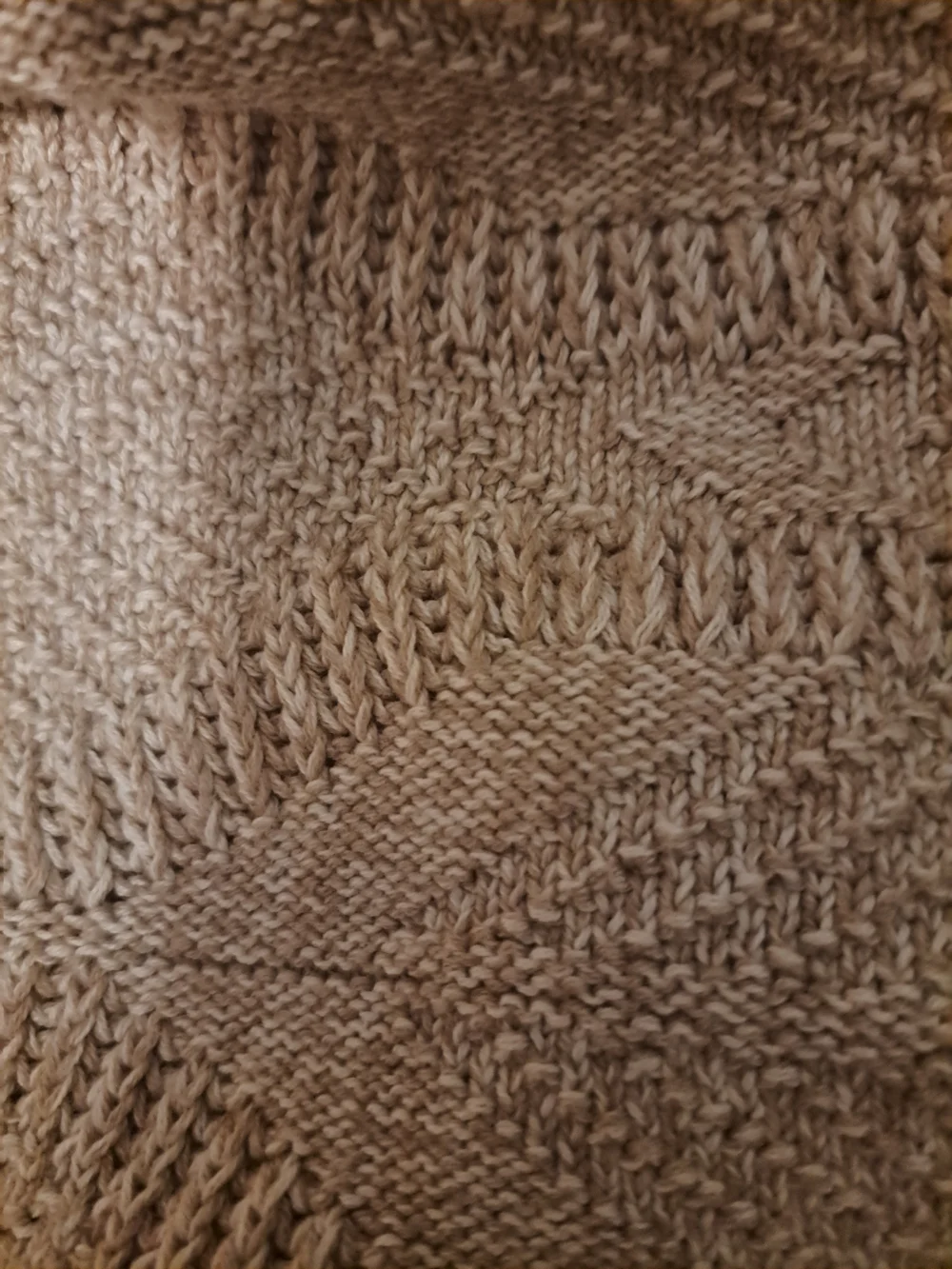 Abercrombie & Fitch Beige Cable-Knit Hoodie Turtleneck